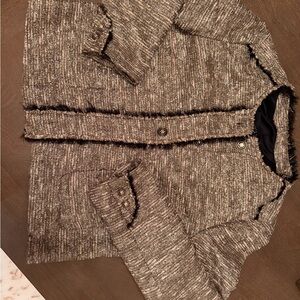 Zara Gold Tweed-Style Blazer